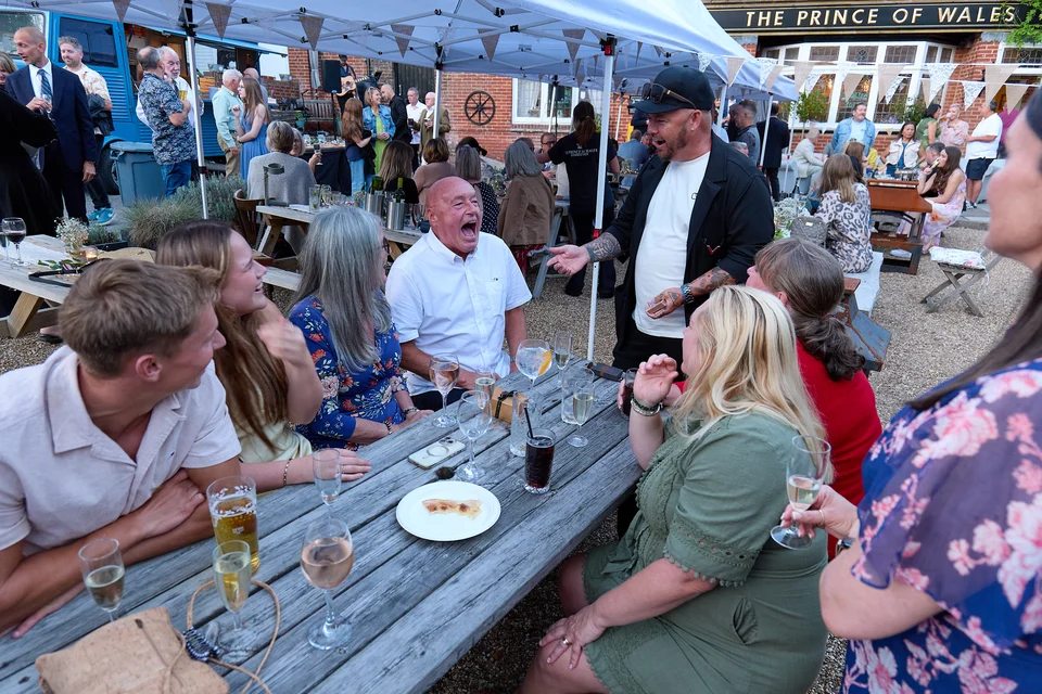 Phil Pearson performing at a private event