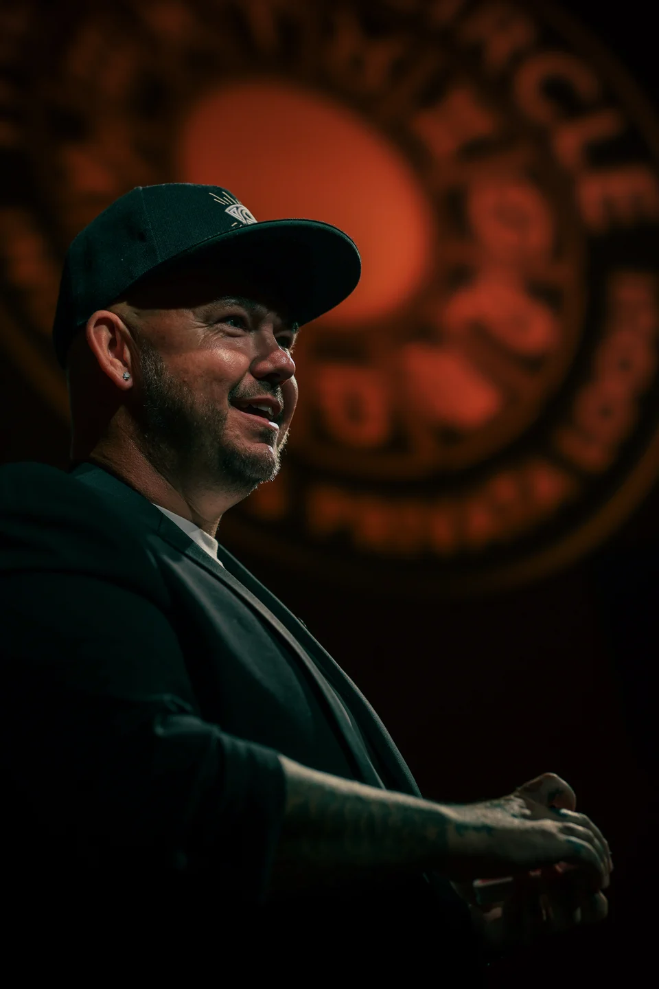 Phil Pearson performing stage magician