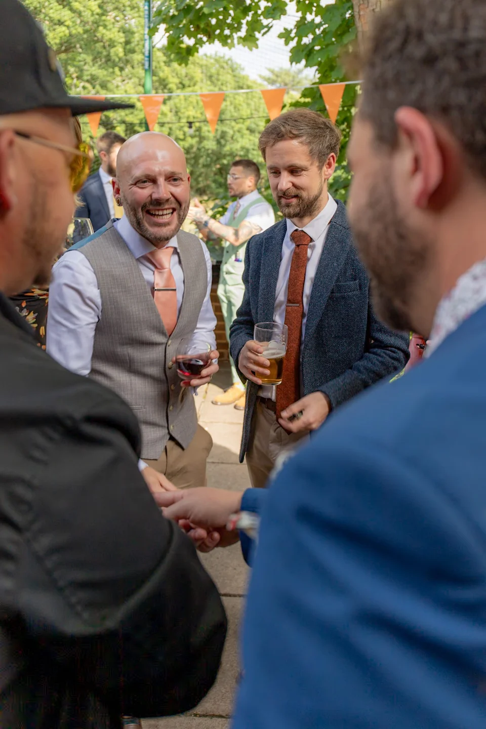 Wedding guests reacting to Phil Pearson’s magic